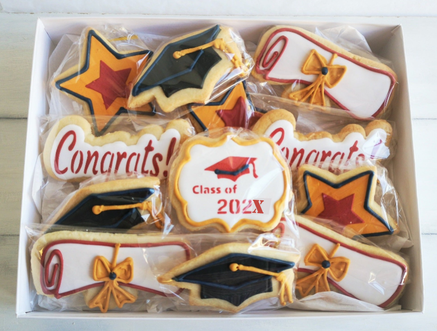 Queens University Colours Graduation Cookie Gift Set - Delivered or Curbside Pickup