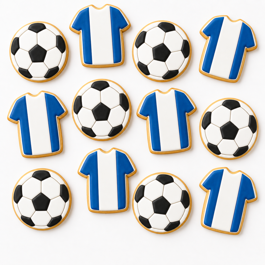 Soccer Balls and Jerseys Cookies - Set of 24