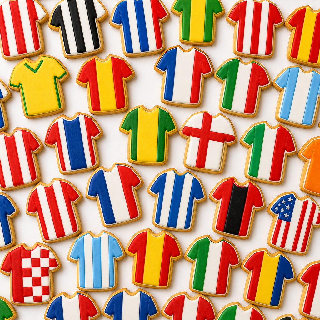 Soccer Jersey Cookies - Flag Colours