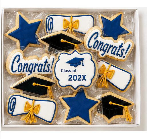 TMU Toronto Metropolitan University colours -  Graduation Cookie Gift Box