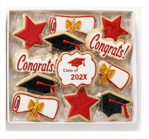 Universite Laval colours -  Graduation Cookie Gift Box