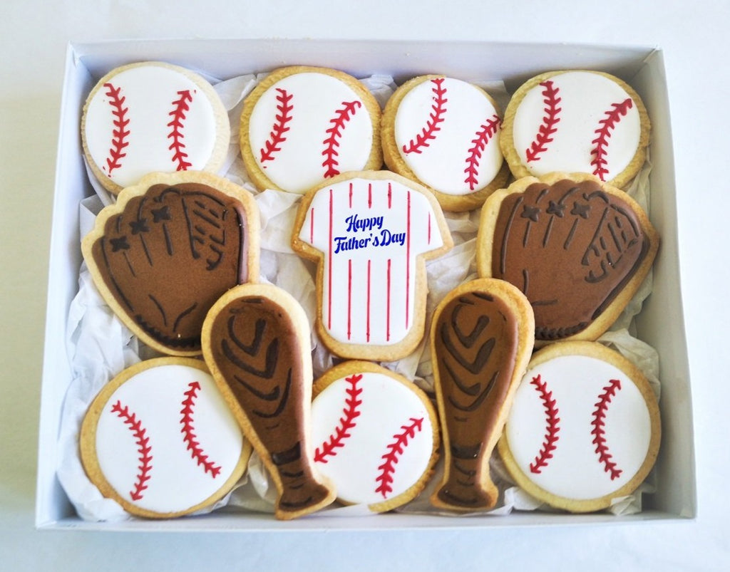 Father's Day Cookie Giftbox - Baseball Daddy Gift Set - Delivered or Curbside Pickup