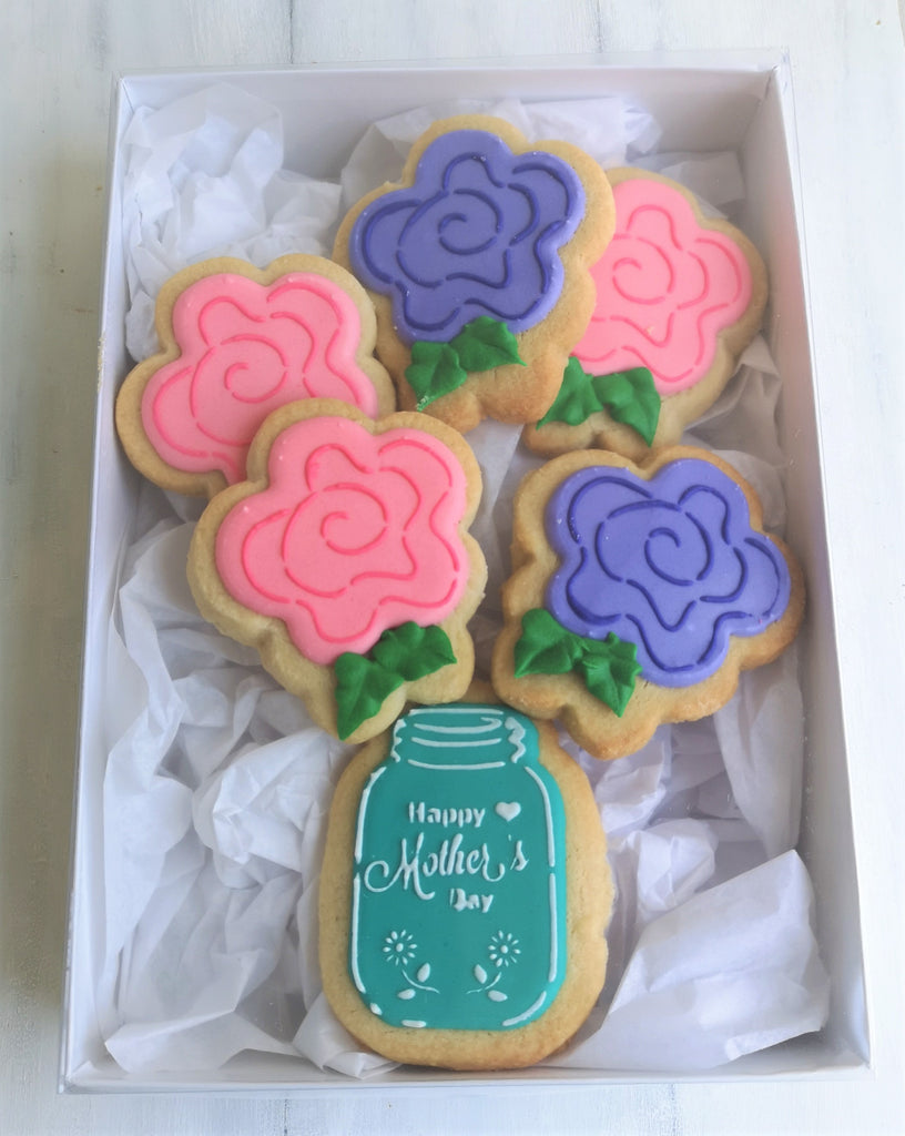 Mother's Day Cookie Giftbox 7x10  - Flowers for Mom
