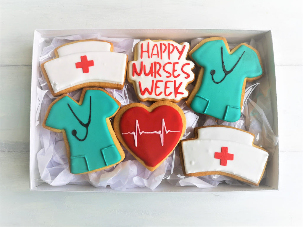Nurse Week Cookie Giftbox 7x10  - Nurse's Week Thank-You Style C