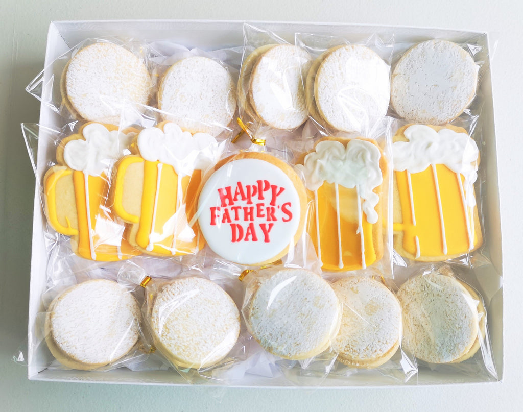 Father's Day Cookie Giftbox - Alfajores & Beers Gift Set - Delivered or Curbside Pickup