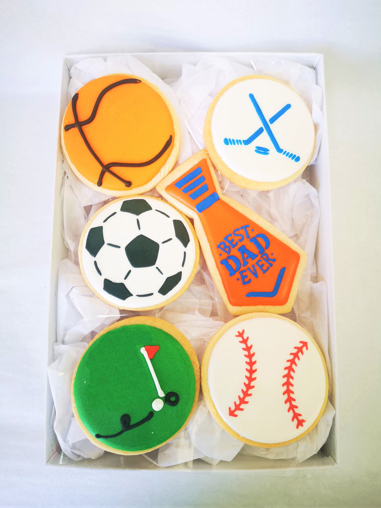 Father's Day 6-Cookie Giftbox 7x10 - Sports