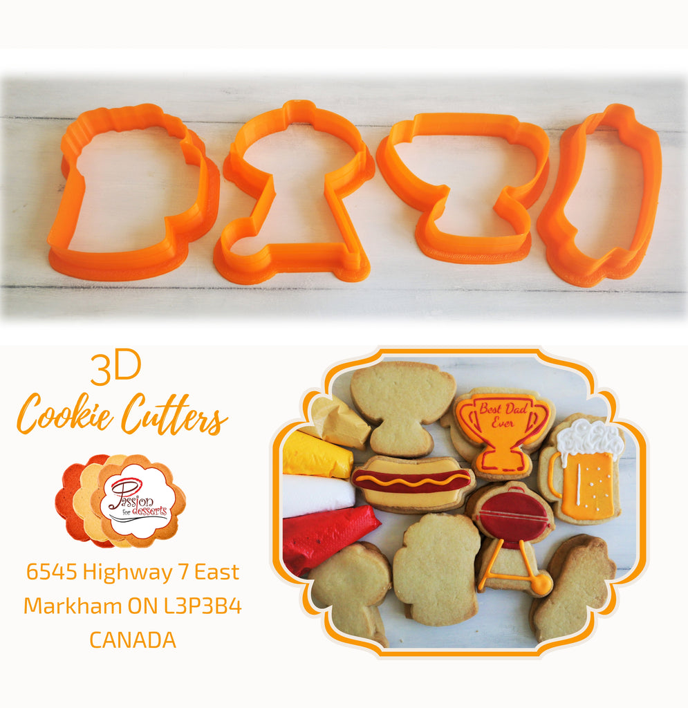 Barbecue Theme Cookie Cutters - Set of 4